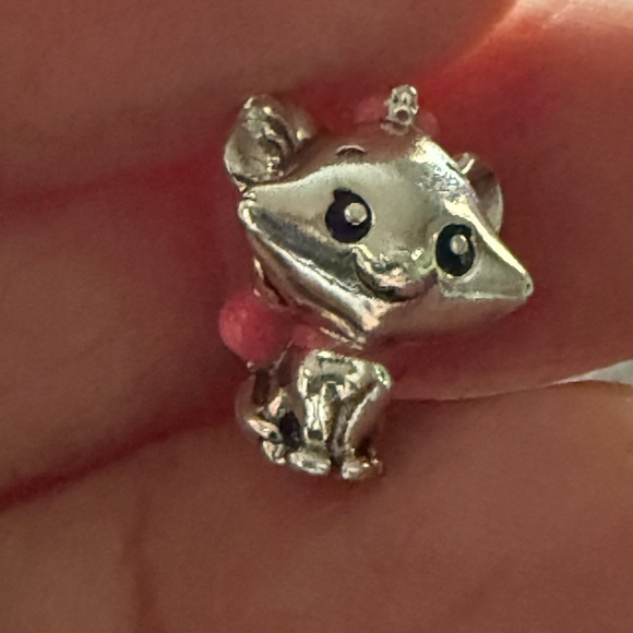 Pandora Silver Charm with Red Accents - Picture 1 of 6